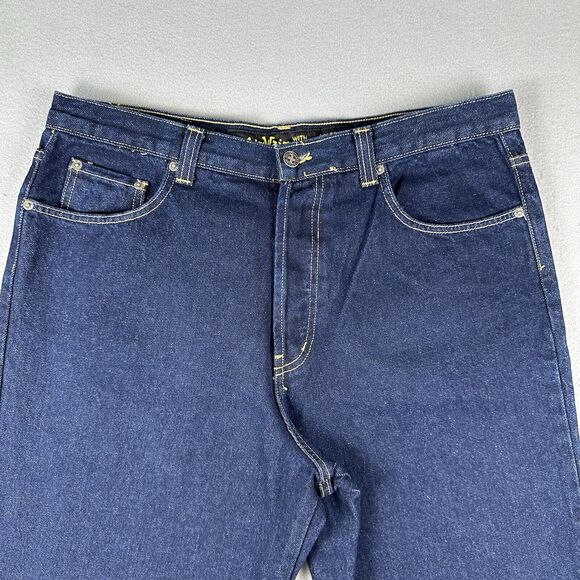 Dr Marten Air Wair Relaxed Fit Jeans Men’s 36x32 Dark Wash Blue Denim‎ Pants - Picture 3 of 16